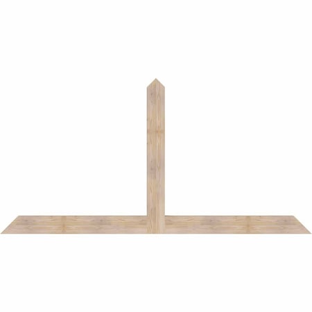 Ekena Millwork Portland Smooth Timber Gable Bracket, Douglas Fir, 96"W x 48"H x 3 1/2"D x 5 1/2"F, 12/12 Pitch GBW096X48X0406POR00SDF